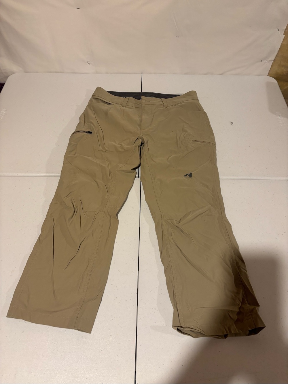 Eddie Bauer First Ascent Tan Nylon Chino Hiking Pants Men’s Size 35x30
